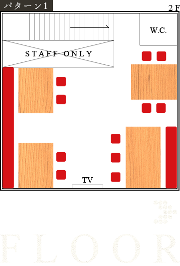 テーブル席見取り図別パターン例